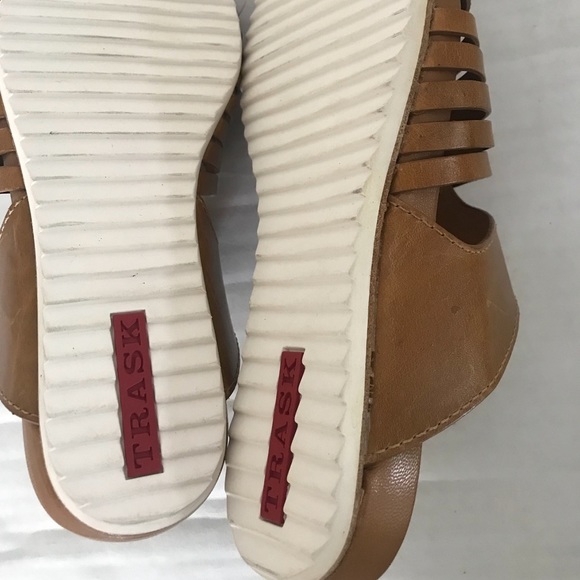 Trask | Sandra Sandal Size 7 Brown Leather Cushion - Picture 7 of 8